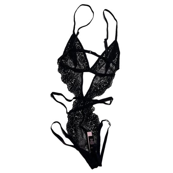 Victoria’s Secret Luxe Lingerie Sexy Strappy Lace Teddy Size Small - Picture 2 of 2